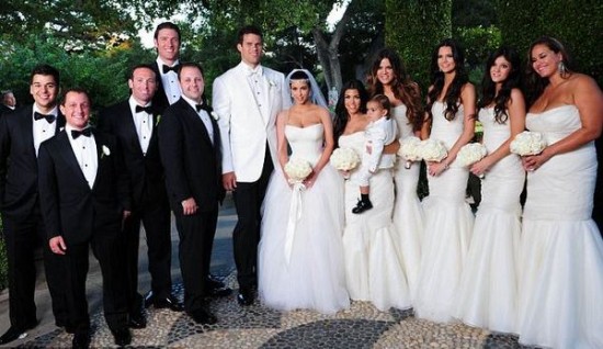 As irmãs Kardashian no casamento de Kim