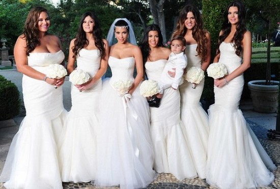As irmãs Kardashian no casamento de Kim